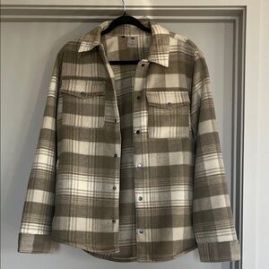 Men’s VRST Plaid Wool Blend Button-Up Shirt Jacket